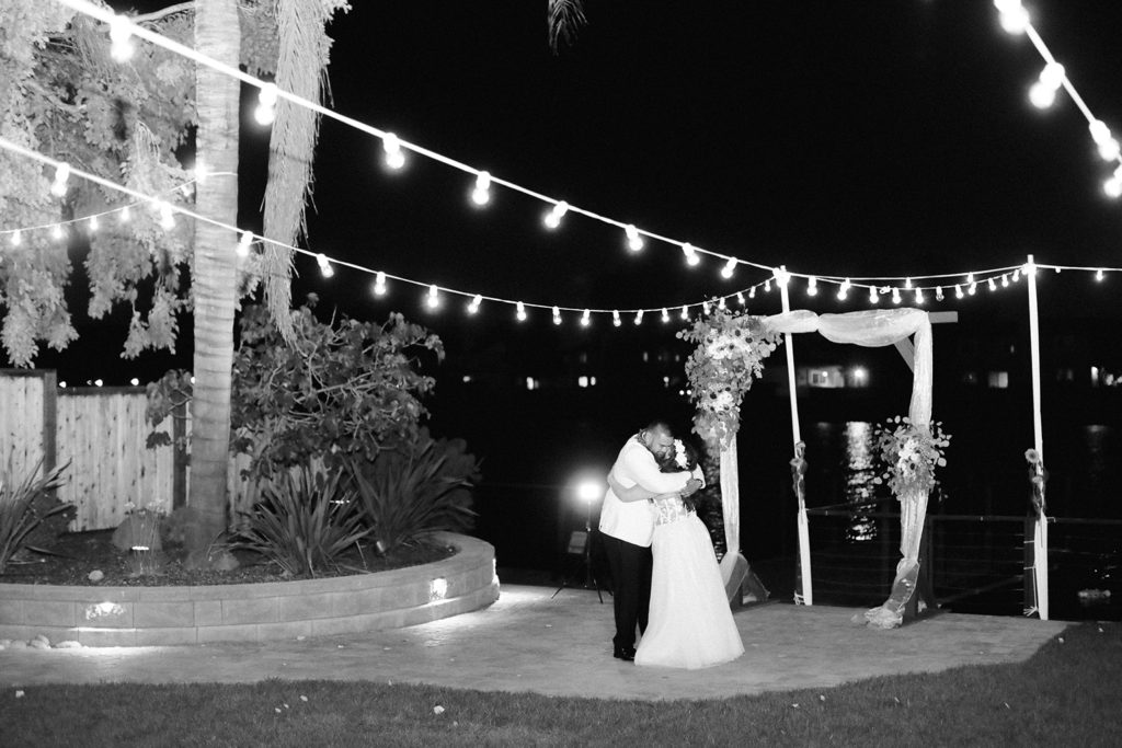 San Mateo California backyard wedding first dance